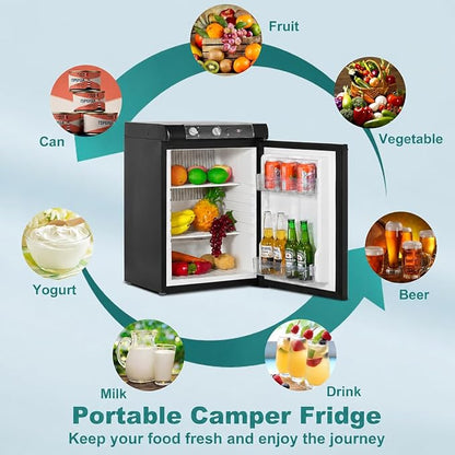 ❄️🔥 Outdoor 2-in-1 Fridge 🏕️ Compact Propane & Electric