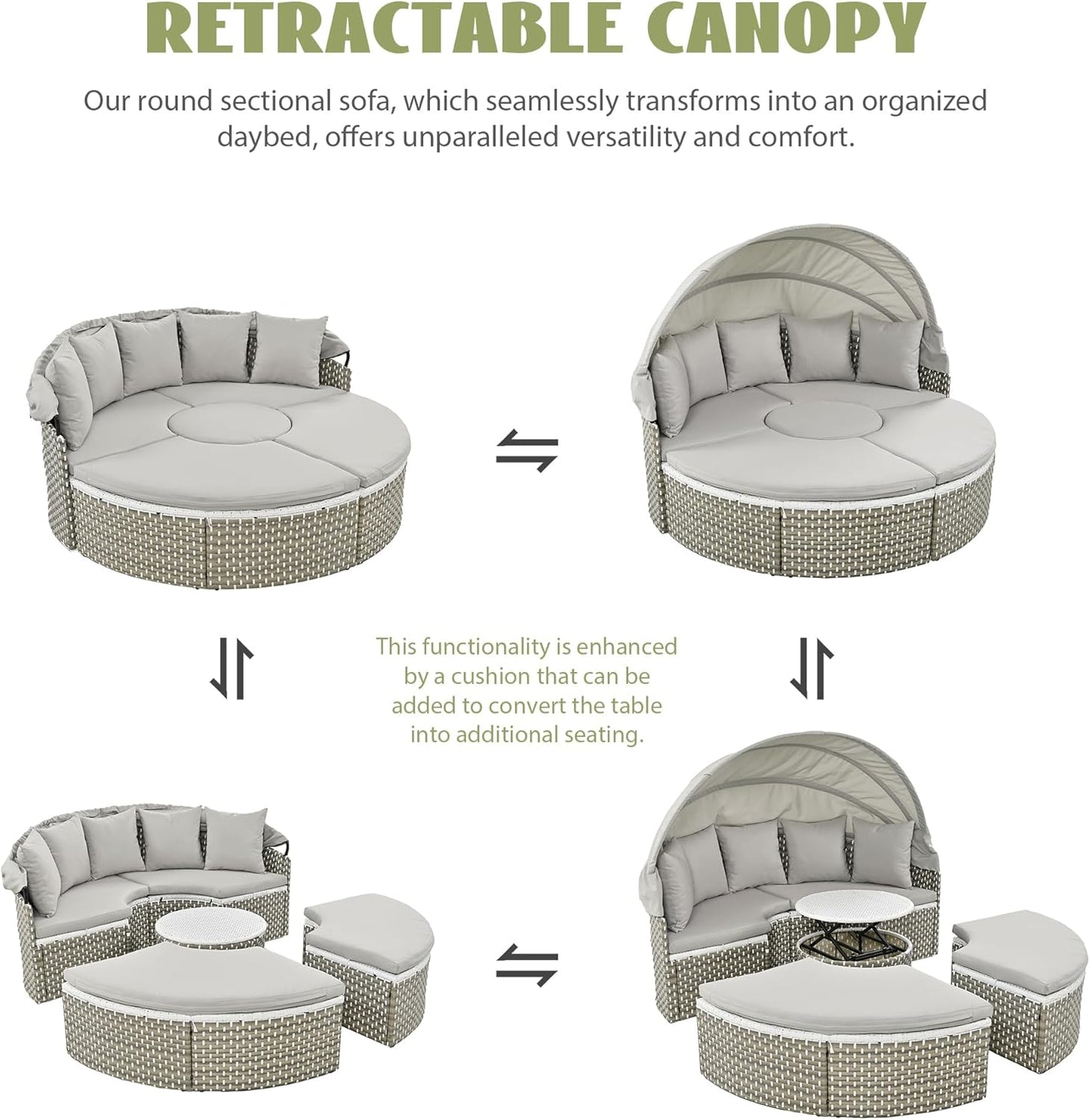 🛋️🌴 Outdoor Sectional Sofa Set ☀️ Luxury Patio Lounge